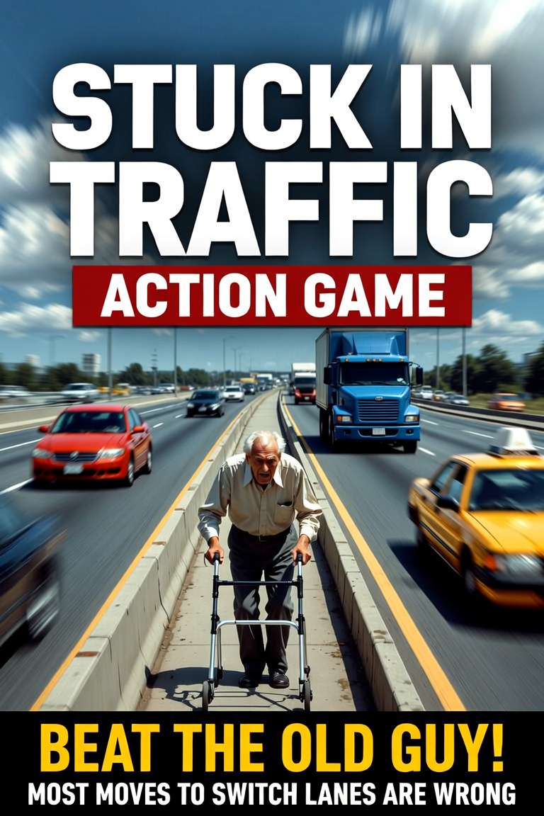 Stuck in Traffic poster — Beat Grandpa to work