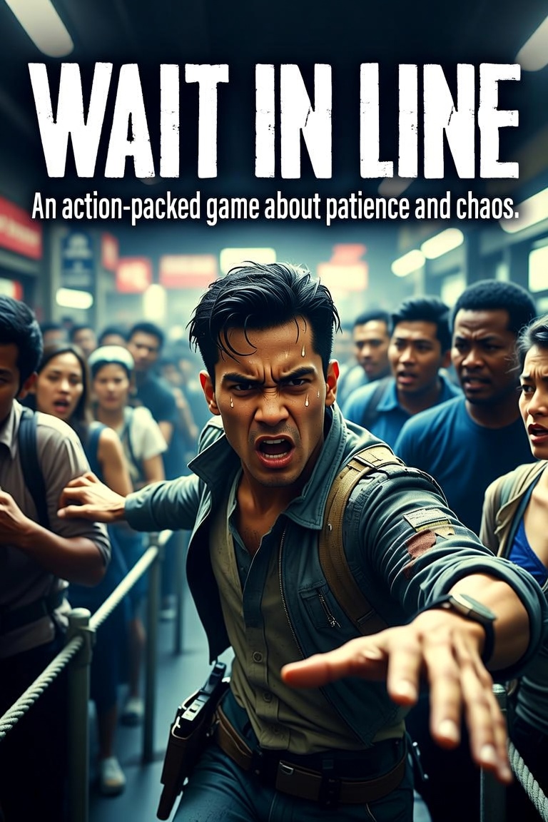 Wait in Line poster — a game about patience and chaos